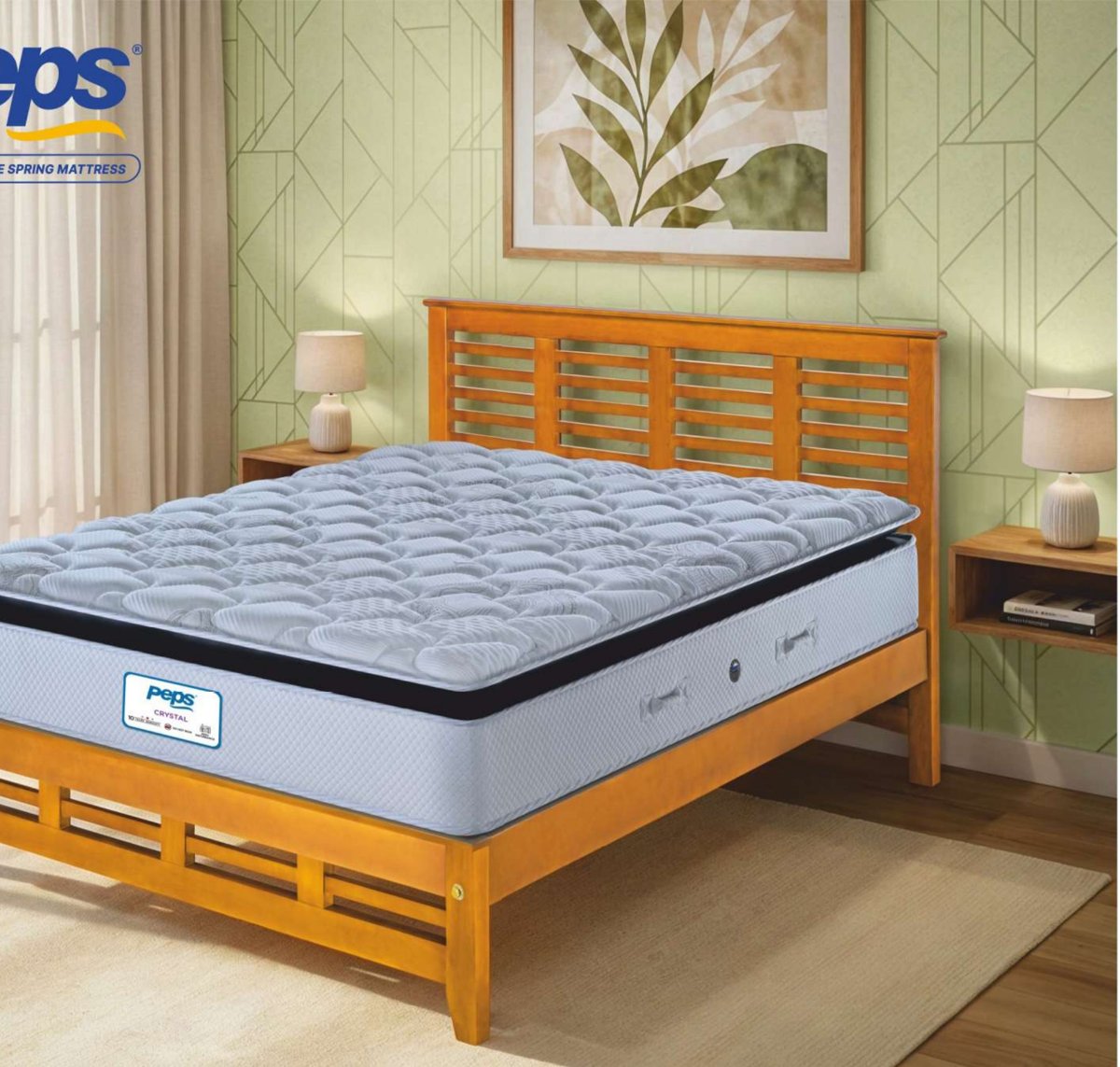 Peps Crystal Luxury Pocket Spring Pillow Top Mattress